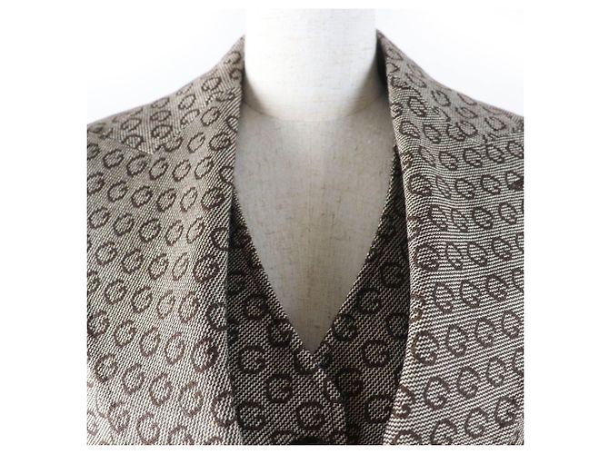 Gucci Logo Pattern Wool Rayon 2way Set Brown - view 4