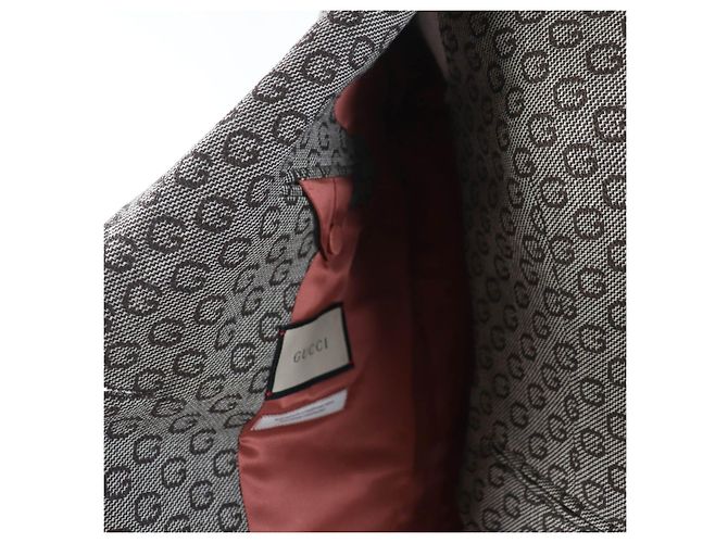 Gucci Logo Pattern Wool Rayon 2way Set Brown - view 5