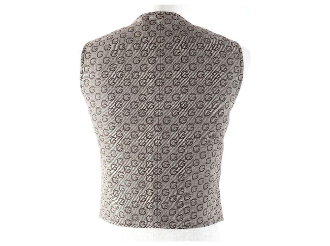 Gucci Logo Pattern Wool Rayon 2way Set Brown - view 7