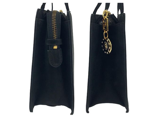 Borsa 2 in 1 in suede Sunburst di Versace Nero - vista 8