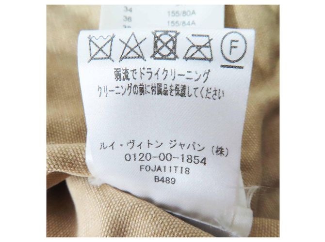 Chaqueta cropped de denim lavado de algodón Louis Vuitton 1AB74I Beige - vista 14