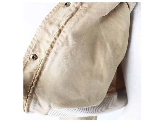 Chaqueta cropped de denim lavado de algodón Louis Vuitton 1AB74I Beige - vista 5