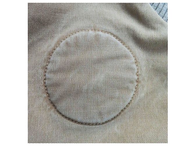 Chaqueta cropped de denim lavado de algodón Louis Vuitton 1AB74I Beige - vista 6