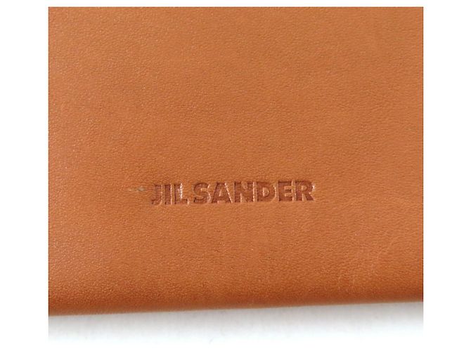 Cinturón billetera Rivet Jil Sander JSMU840162 de cuero Castaño Bronce - vista 10