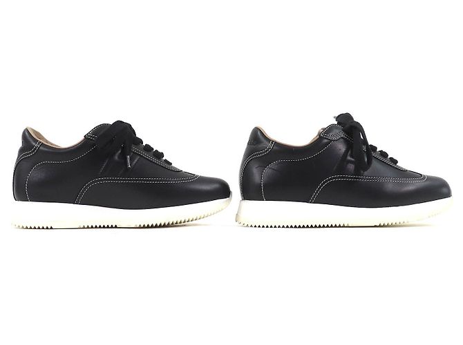 Leder-Sneaker mit H Quick-Logo von Hermès Schwarz - Ansicht 3