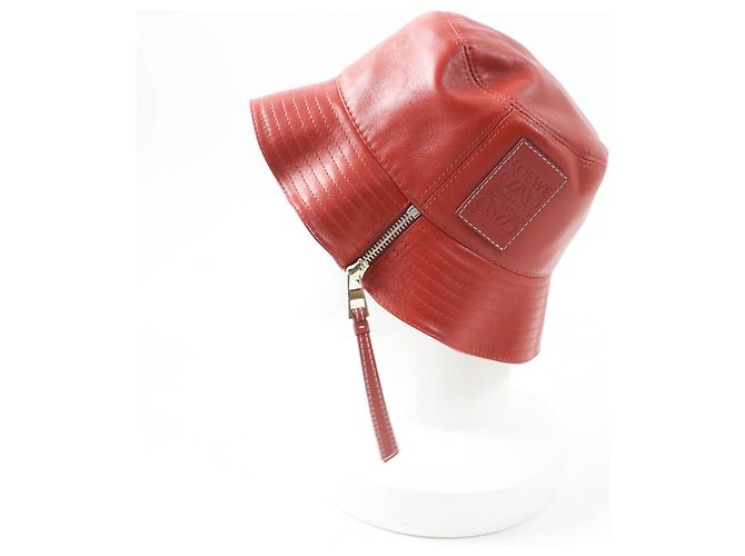 Loewe Fischerhut aus Lammleder Orange - Ansicht 4