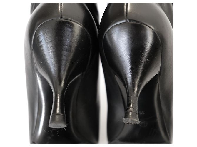 Botas Bourgeoises The Row em Couro Preto - vista 3
