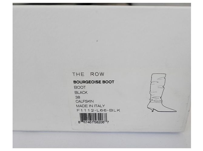Botas Bourgeoises The Row em Couro Preto - vista 8
