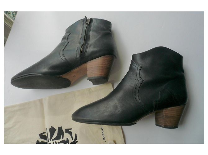 Botas de cuero negro Dickers ISABEL MARANT talla 40 Excelente estado - vista 5
