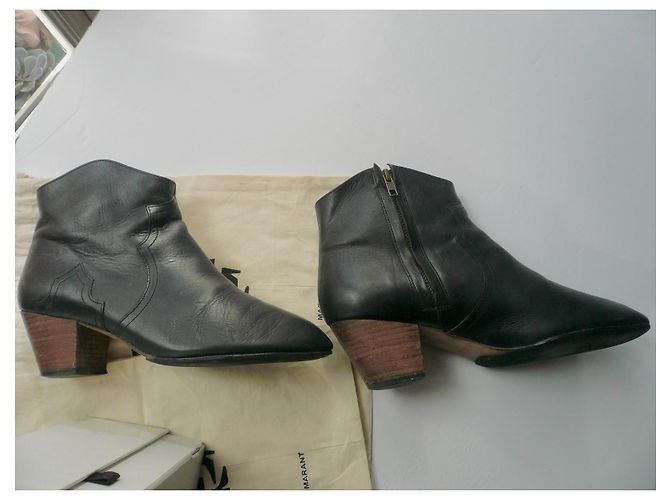 Botas de cuero negro Dickers ISABEL MARANT talla 40 Excelente estado - vista 6
