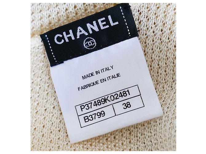 Macacão de malha creme e preto Chanel Cruise 2010 10C - vista 8