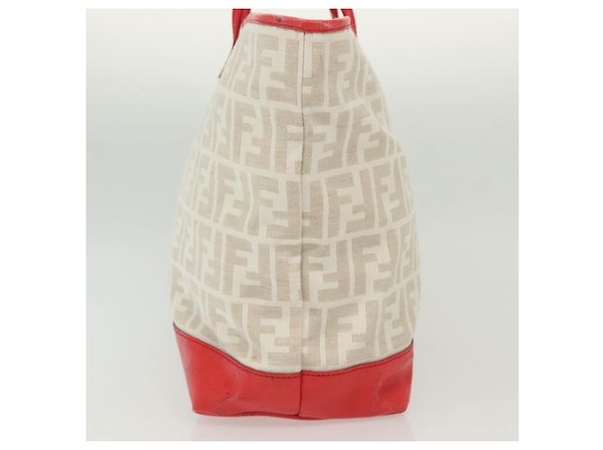 FENDI Zucca Canvas Tote Bag Weiß Gold Auth ep10233 Golden - Ansicht 5