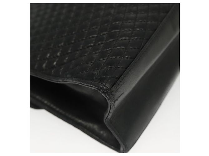 BALLY Borsa a Mano in Pelle Nera e Oro Auth BA4871 Nero D'oro - vista 17