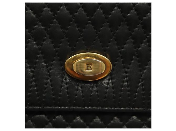 BALLY Borsa a Mano in Pelle Nera e Oro Auth BA4871 Nero D'oro - vista 18