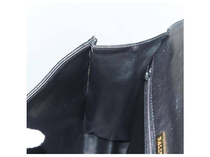 BALLY Borsa a Mano in Pelle Nera e Oro Auth BA4871 Nero D'oro - vista 20