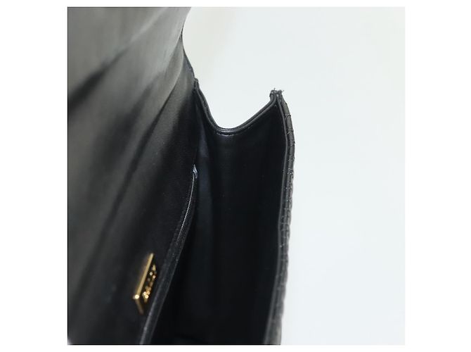 BALLY Borsa a Mano in Pelle Nera e Oro Auth BA4871 Nero D'oro - vista 21