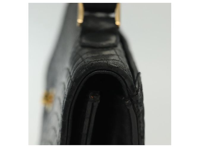 BALLY Borsa a Mano in Pelle Nera e Oro Auth BA4871 Nero D'oro - vista 4