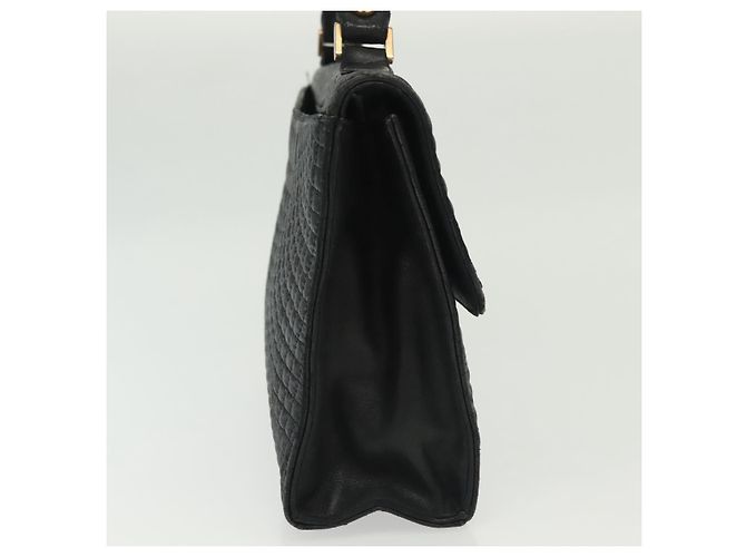 BALLY Borsa a Mano in Pelle Nera e Oro Auth BA4871 Nero D'oro - vista 5