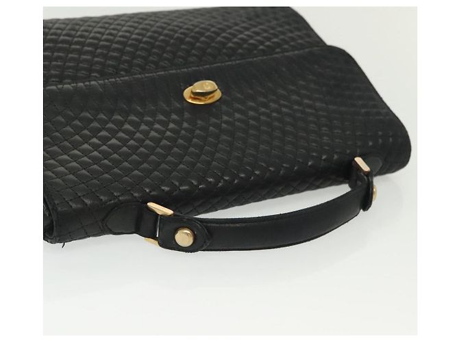 BALLY Borsa a Mano in Pelle Nera e Oro Auth BA4871 Nero D'oro - vista 7