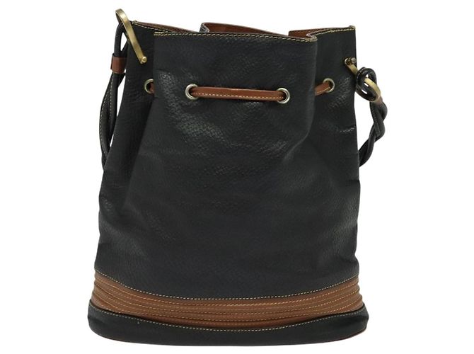 Borsa a Spalla in Pelle Nera Auth 139755 di GUCCI Nero - vista 2