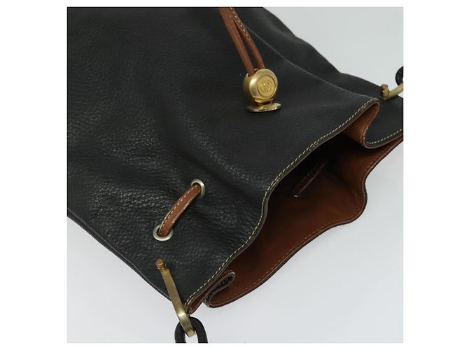 Borsa a Spalla in Pelle Nera Auth 139755 di GUCCI Nero - vista 6