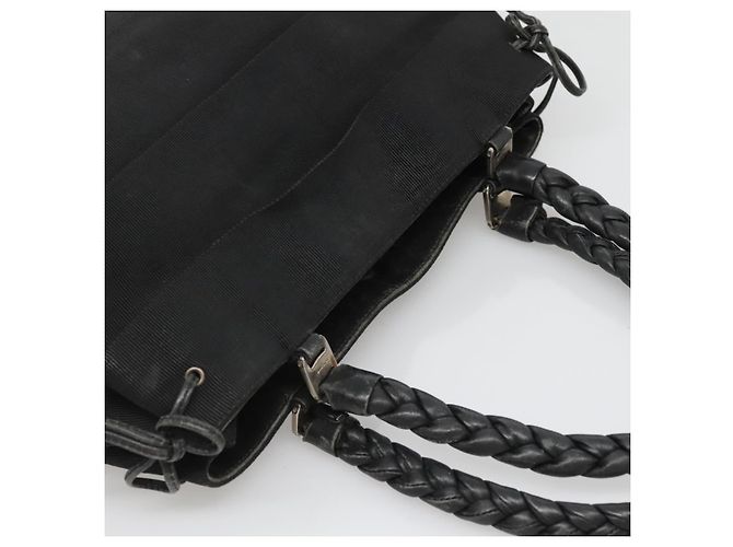 Borsa Tote Vala in Tela Nera e Oro Salvatore Ferragamo Auth bs28915 Nero D'oro - vista 6