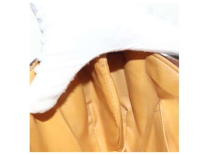 Céline Borsa a Spalla in Tela Macadam CELINE in Pelle PVC Marrone Oro Auth ki5951 D'oro - vista 20