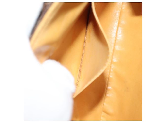 Céline Borsa a Spalla in Tela Macadam CELINE in Pelle PVC Marrone Oro Auth ki5951 D'oro - vista 21