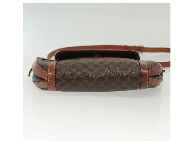 Céline Borsa a Spalla in Tela Macadam CELINE in Pelle PVC Marrone Oro Auth ki5951 D'oro - vista 5
