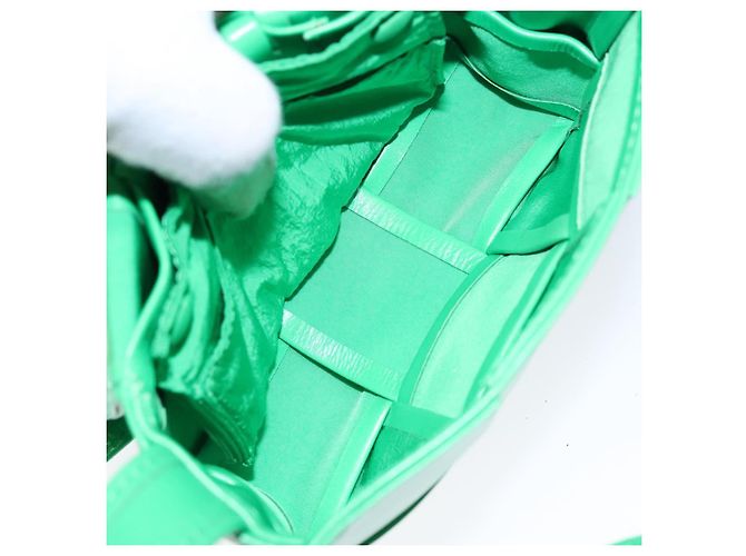 Autre Marque Borsa a spalla Candy Cassette in pelle verde Auth 137872 di BOTTEGA VENETA - vista 11