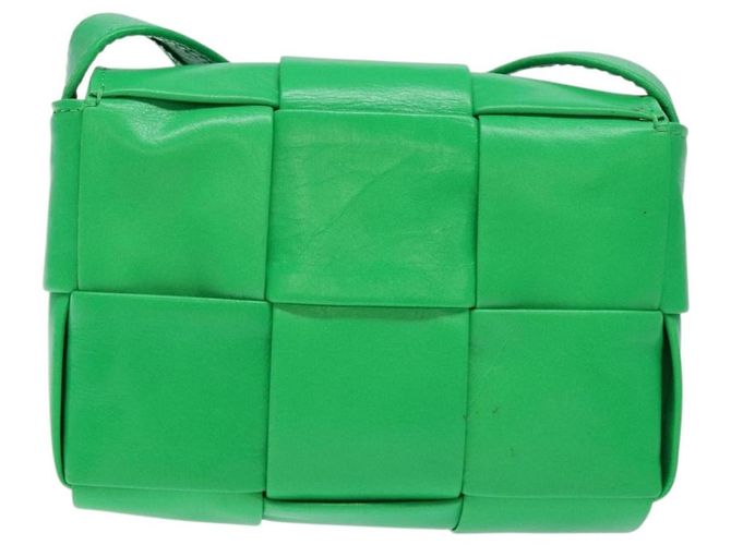 Autre Marque Borsa a spalla Candy Cassette in pelle verde Auth 137872 di BOTTEGA VENETA - vista 2