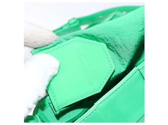 Autre Marque Borsa a spalla Candy Cassette in pelle verde Auth 137872 di BOTTEGA VENETA - vista 20