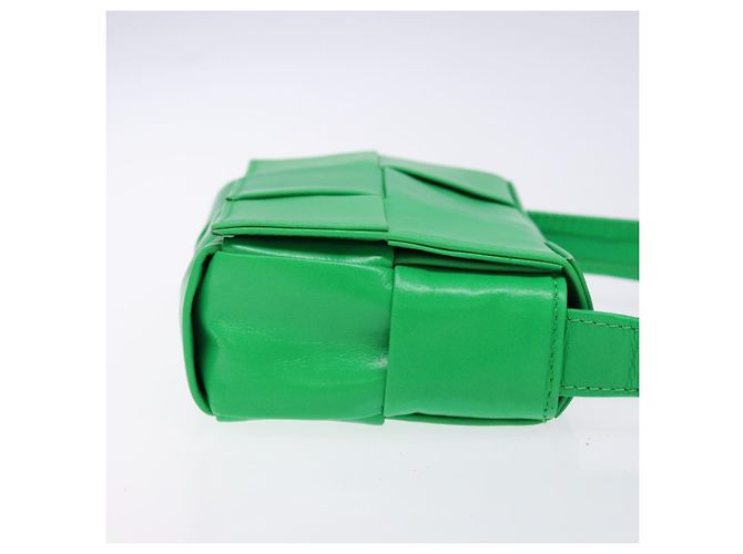 Autre Marque Borsa a spalla Candy Cassette in pelle verde Auth 137872 di BOTTEGA VENETA - vista 3