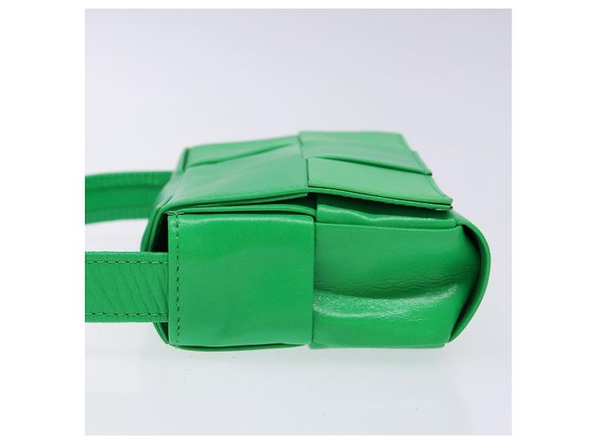 Autre Marque Borsa a spalla Candy Cassette in pelle verde Auth 137872 di BOTTEGA VENETA - vista 4