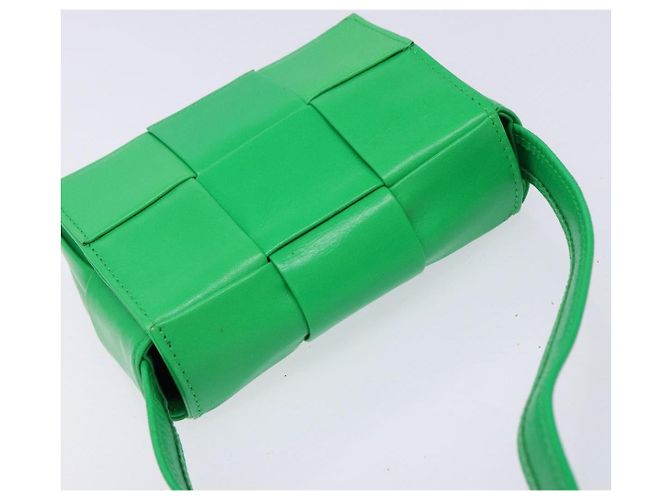 Autre Marque Borsa a spalla Candy Cassette in pelle verde Auth 137872 di BOTTEGA VENETA - vista 6