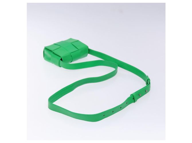 Autre Marque Borsa a spalla Candy Cassette in pelle verde Auth 137872 di BOTTEGA VENETA - vista 7