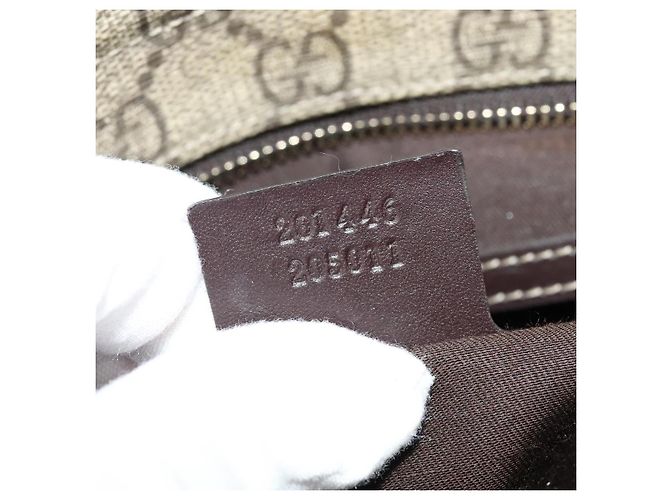 Gucci GG Supreme Schultertasche PVC Beige Gold 201446 Auth ep10294 Golden - Ansicht 12