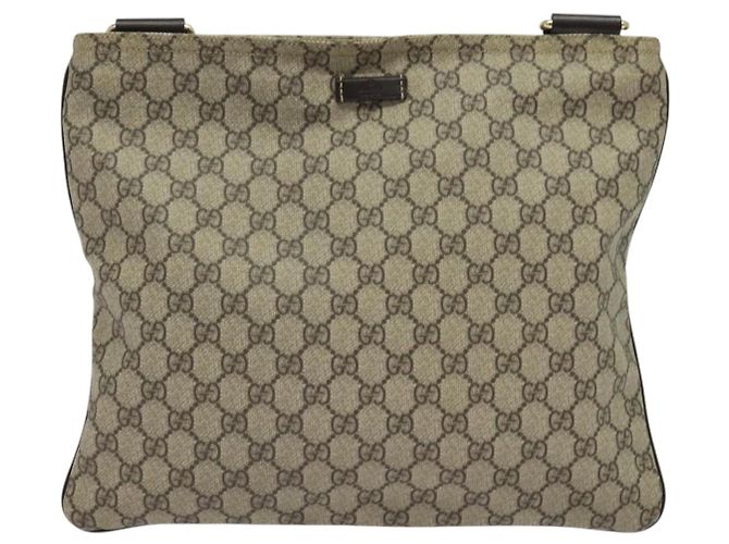 Gucci GG Supreme Schultertasche PVC Beige Gold 201446 Auth ep10294 Golden - Ansicht 13