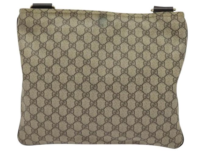 Gucci GG Supreme Schultertasche PVC Beige Gold 201446 Auth ep10294 Golden - Ansicht 2