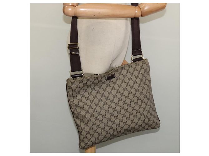 Gucci GG Supreme Schultertasche PVC Beige Gold 201446 Auth ep10294 Golden - Ansicht 21