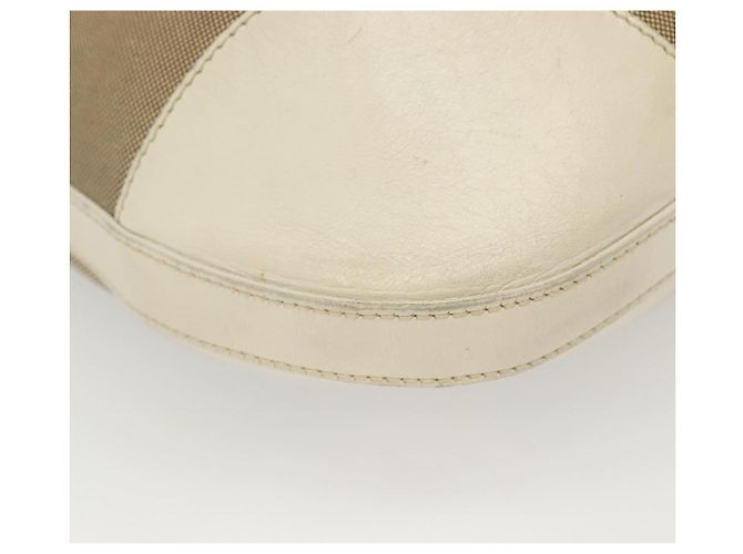PRADA Schultertasche aus Canvas Beige Silber Authentisch 138851 - Ansicht 14