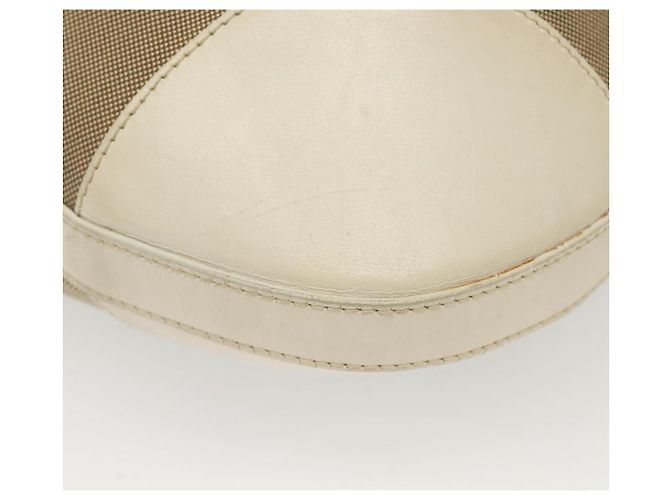 PRADA Schultertasche aus Canvas Beige Silber Authentisch 138851 - Ansicht 15