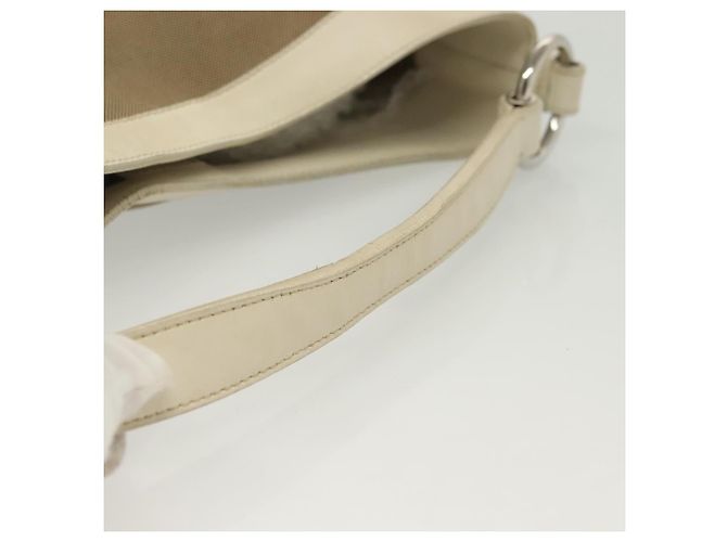 PRADA Schultertasche aus Canvas Beige Silber Authentisch 138851 - Ansicht 7