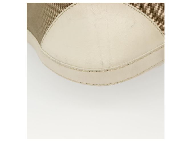 PRADA Schultertasche aus Canvas Beige Silber Authentisch 138851 - Ansicht 9