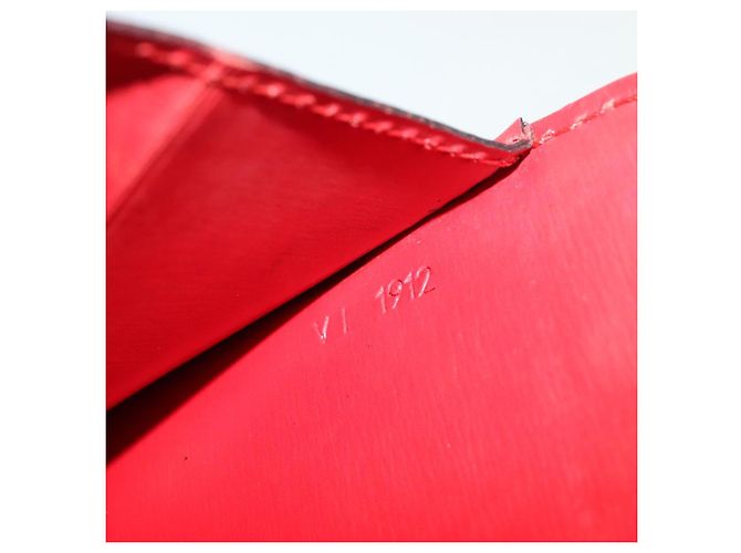 LOUIS VUITTON Epi Capuchin Schultertasche Rot M52347 LV Auth 139777 - Ansicht 12
