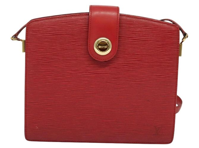 LOUIS VUITTON Epi Capuchin Schultertasche Rot M52347 LV Auth 139777 - Ansicht 13