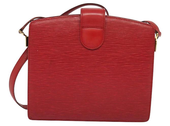 LOUIS VUITTON Epi Capuchin Schultertasche Rot M52347 LV Auth 139777 - Ansicht 2