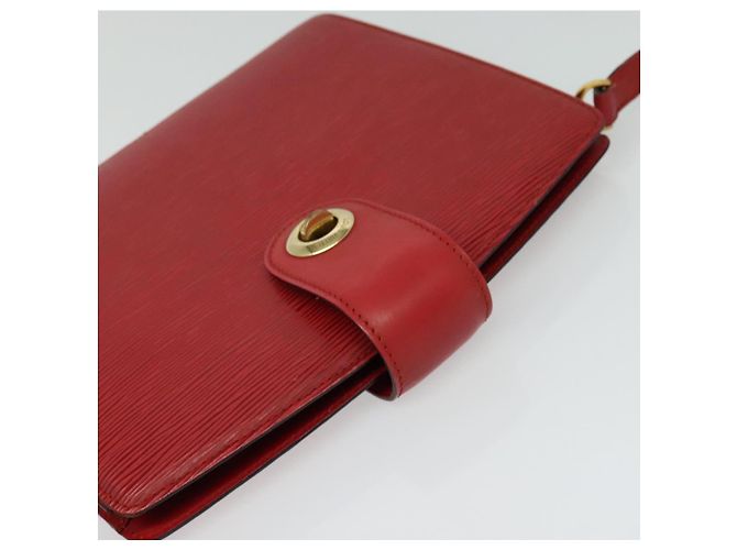 LOUIS VUITTON Epi Capuchin Schultertasche Rot M52347 LV Auth 139777 - Ansicht 6