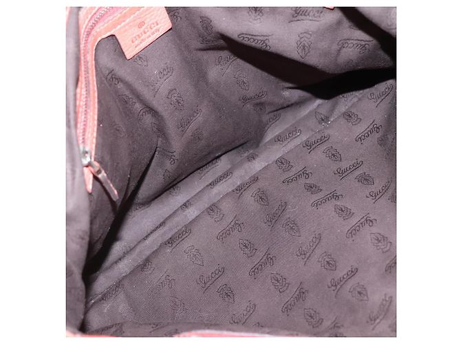 Gucci Bamboo Tote Bag Leder Rot Silber 232947 Auth 139547 - Ansicht 11