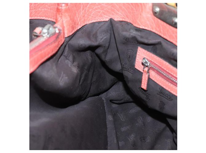 Gucci Bamboo Tote Bag Leder Rot Silber 232947 Auth 139547 - Ansicht 20